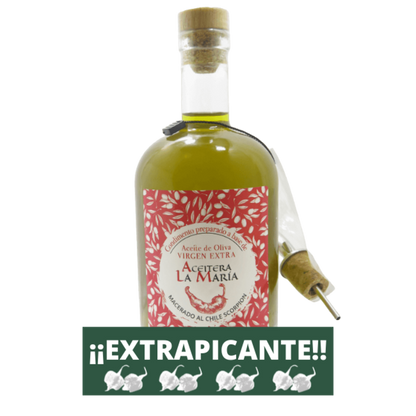 Aceite De Oliva Virgen Extra Macerado Al Chile Scorpion Extra Picante 50 Con Vertedor Metálico_0