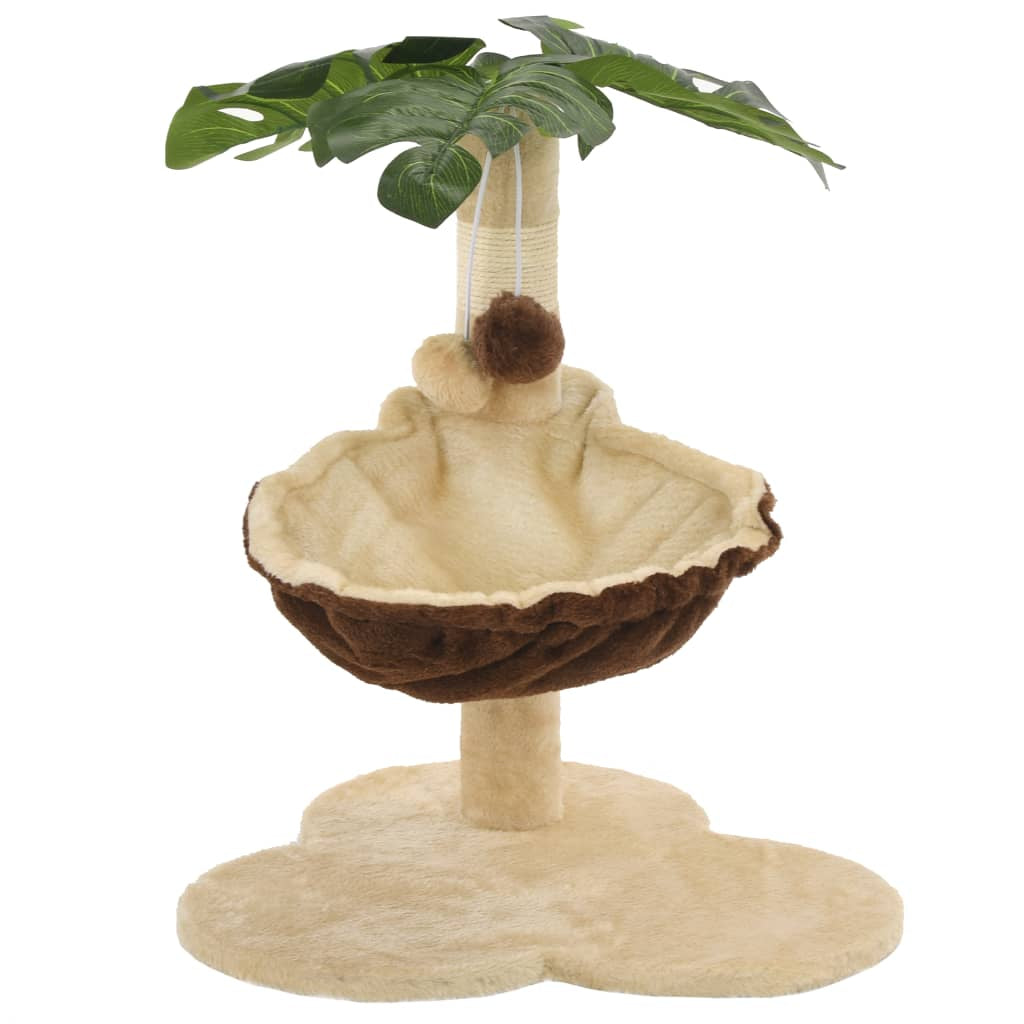 Vidaxl Rascador Para Gatos Con Poste De Sisal 50 Cm Beige Y Marrón_2
