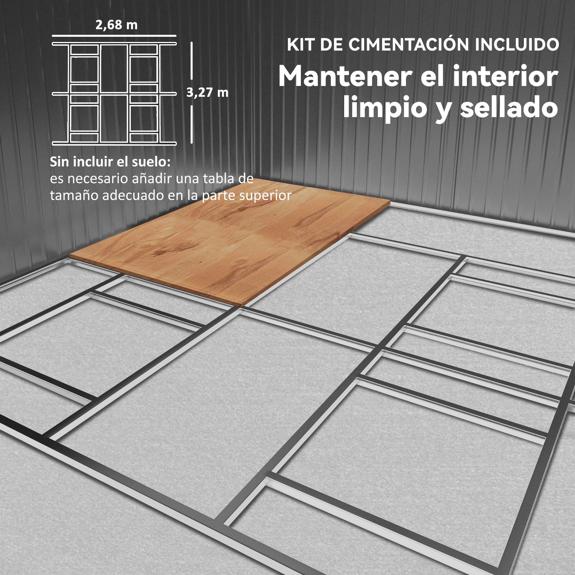 Outsunny Cobertizo Jardín 13,1 M² Para Almacenamiento De Herramientas Ocre_5