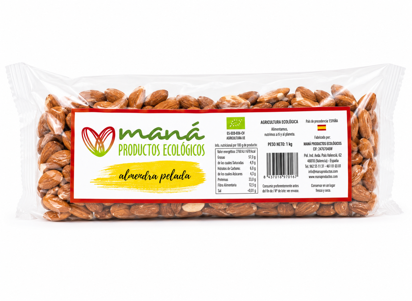 Almendra Pelada Natural 1000 Gramos_0