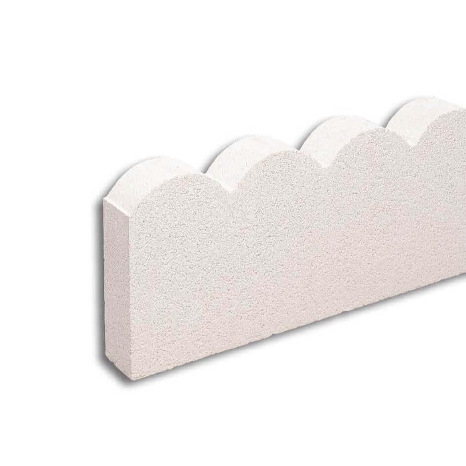 Bordillo Ondas 50x20 Cm. / Palet 80 Unidades / 50x20x6 Cm. / Blanco Crema_0