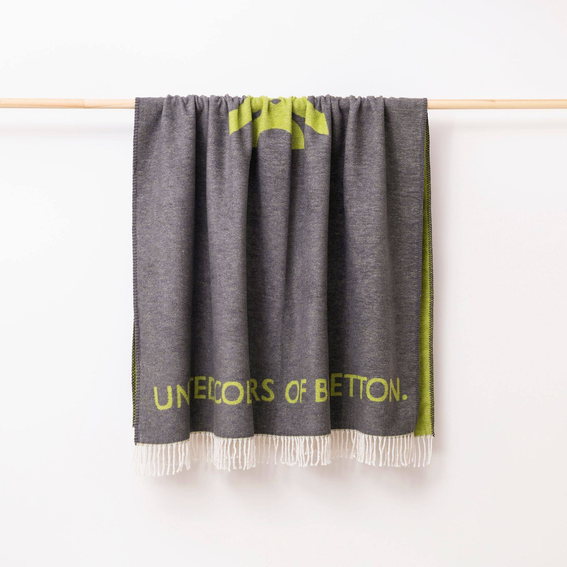 Manta 140x190cm 320gsm 60%algodón 40%acrílico En Marrón Y Verde Con Logo_5