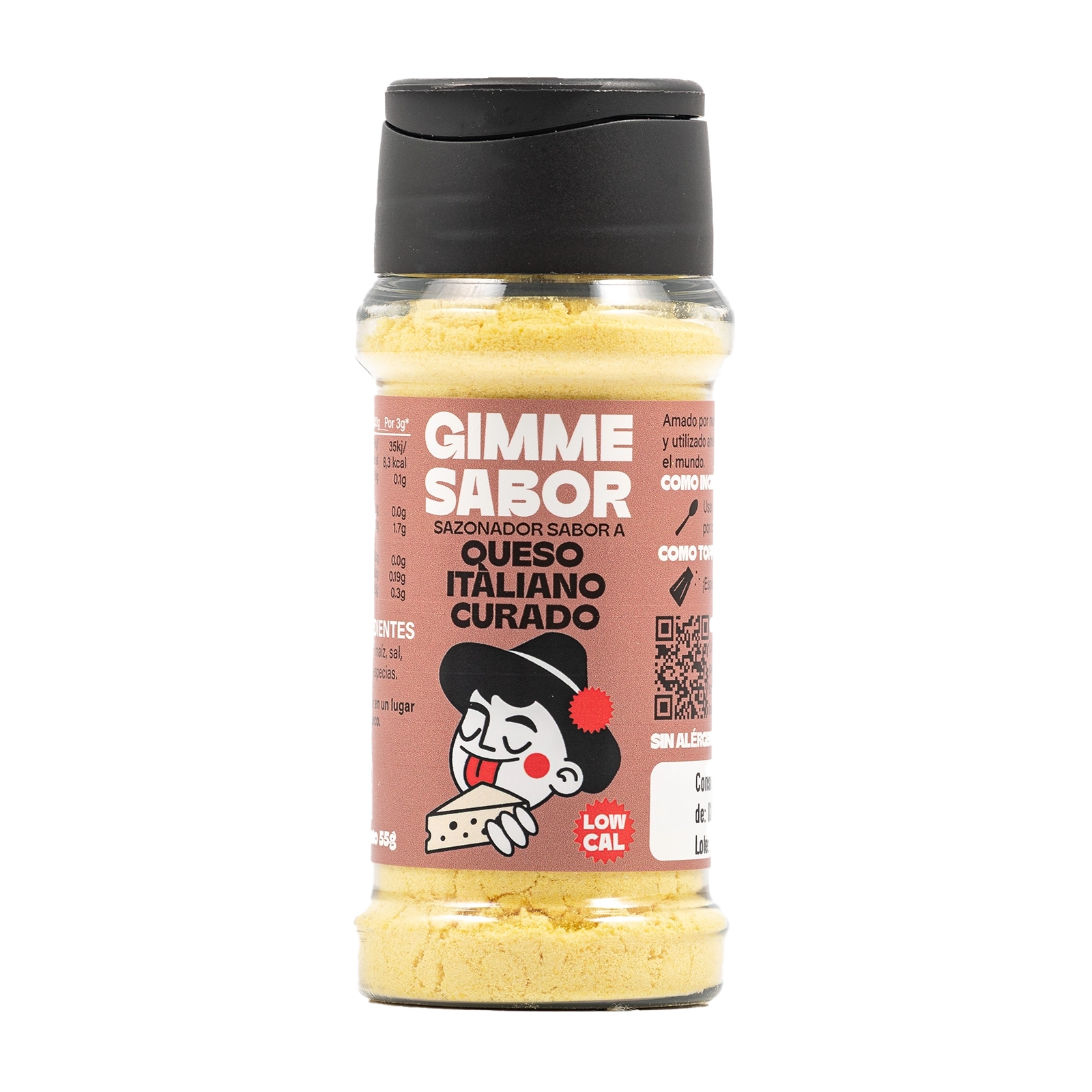 Sazonador Vegetal Sabor A Queso Parmesano 55g | Sin Gluten, Sin Alérgenos | Gimme Sabor_0