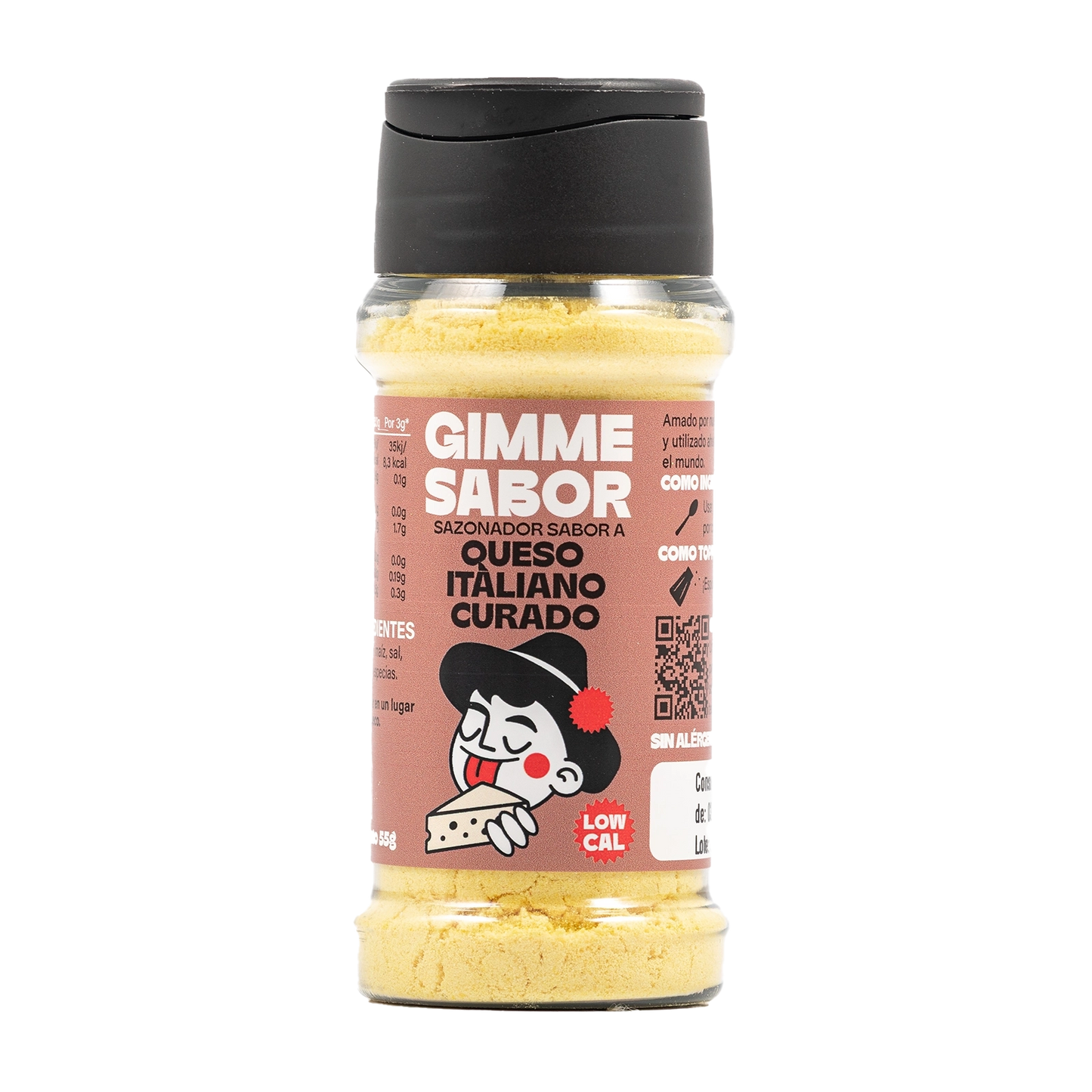 Sazonador Vegetal Sabor A Queso Parmesano 55g | Sin Gluten, Sin Alérgenos | Gimme Sabor