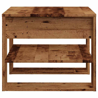 Mesa De Centro Madera De Ingeniería Madera Antigua 55,5x55x45cm_3