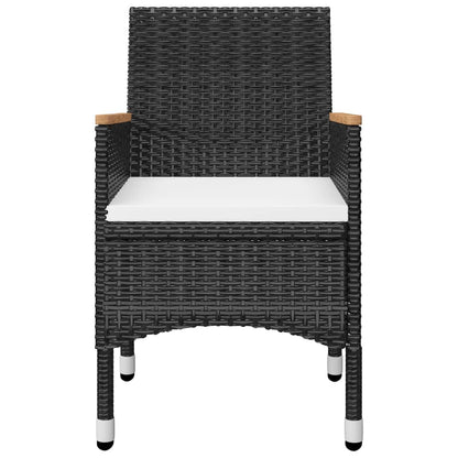 Juego De Comedor Para Jardín De 5 Piezas Negro / Vetonek_1