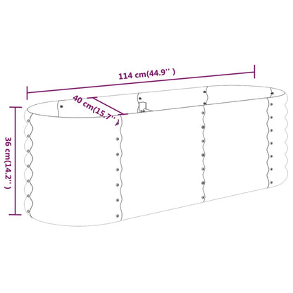 Jardinera Acero Galvanizado Marrón 114x40x36 Cm_5