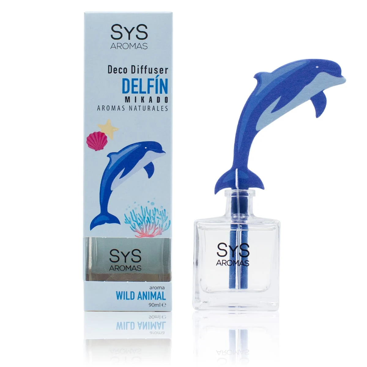 Ambientador Difusor Delfín Raíz Angélica Wild Animal SYS Aromas 90 ml | Herbal y Balsámico | Refrescante_0