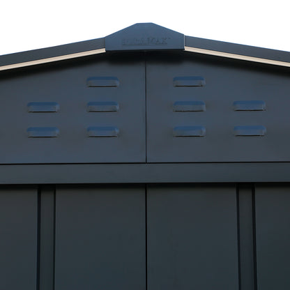 Caseta Jardín Top Titán 8×6 Metal Gris Antracita_5