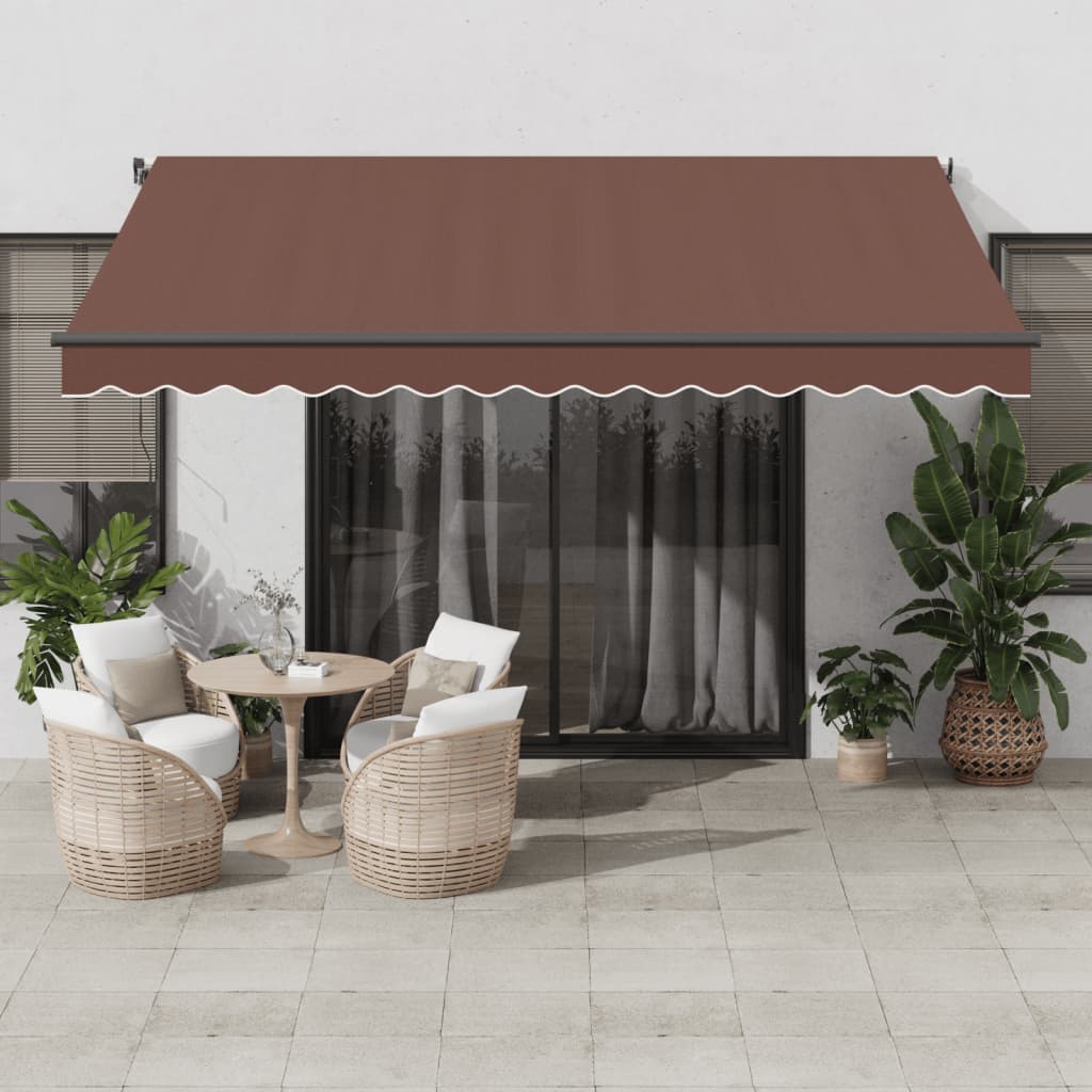 Toldo Retráctil Automático Marrón 400x350 Cm_1