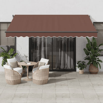 Toldo Retráctil Manual Marrón 400x350 Cm_1