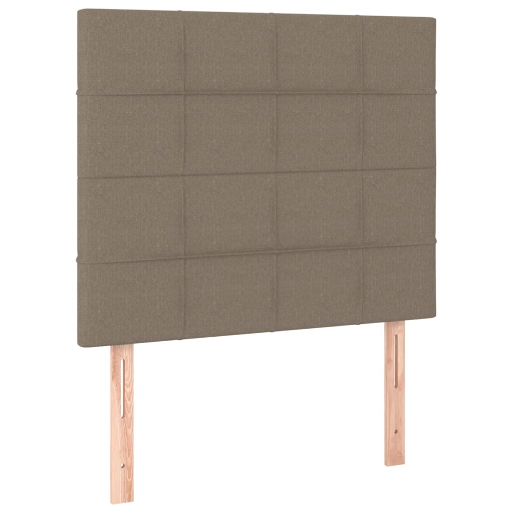 Estructura De Cama Con Cabecero De Tela Gris Taupe 100x200 Cm / Vetonek_3