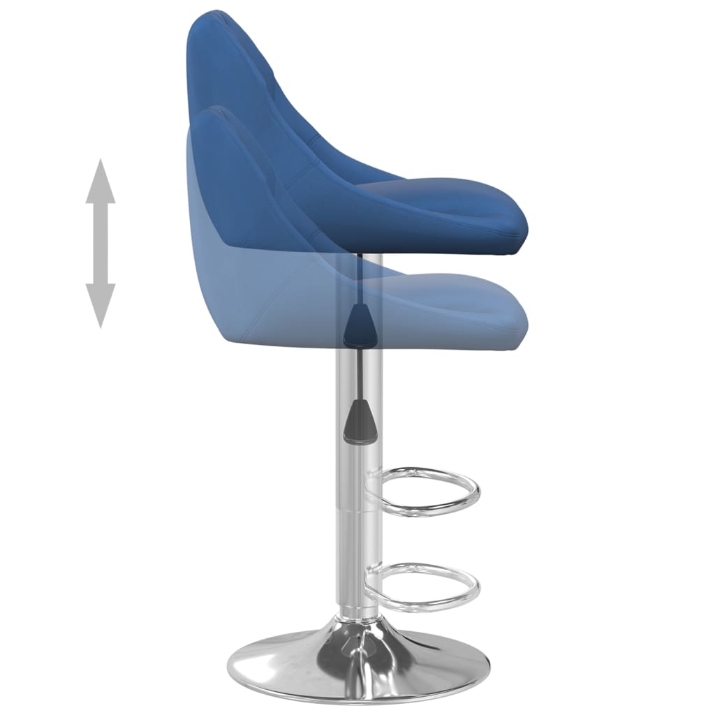 Taburete De Cocina De Terciopelo Azul_4