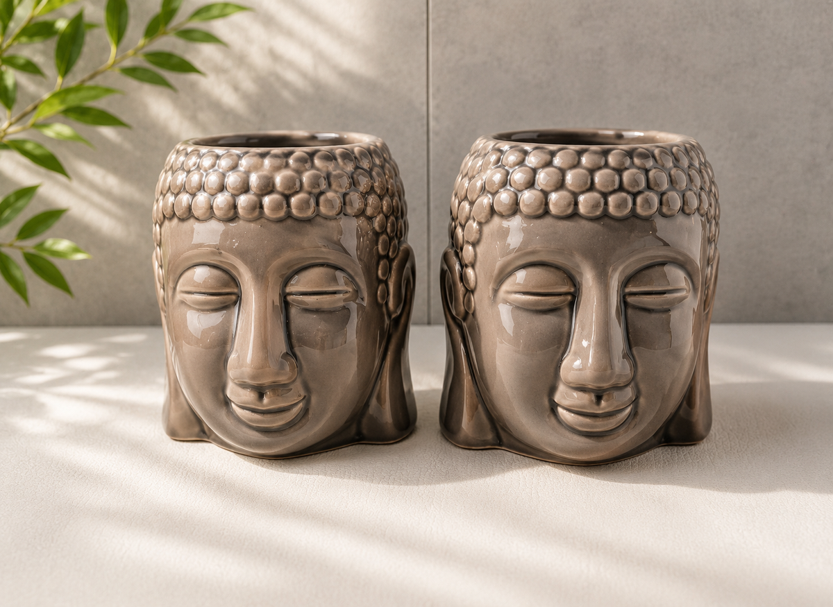 Pack Aromático Natural - Quemador Buda + Wax Melts "entre Montañas" + 6 Velas De Té - Lismare_3