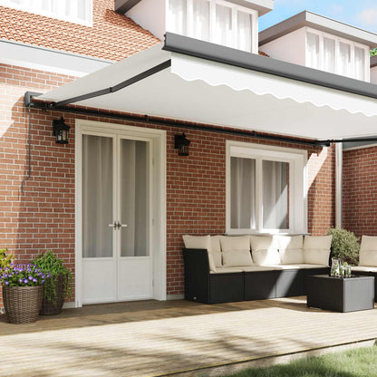 Toldo Retráctil Blanco 500 X 300 Cm Lona Y Aluminio_2