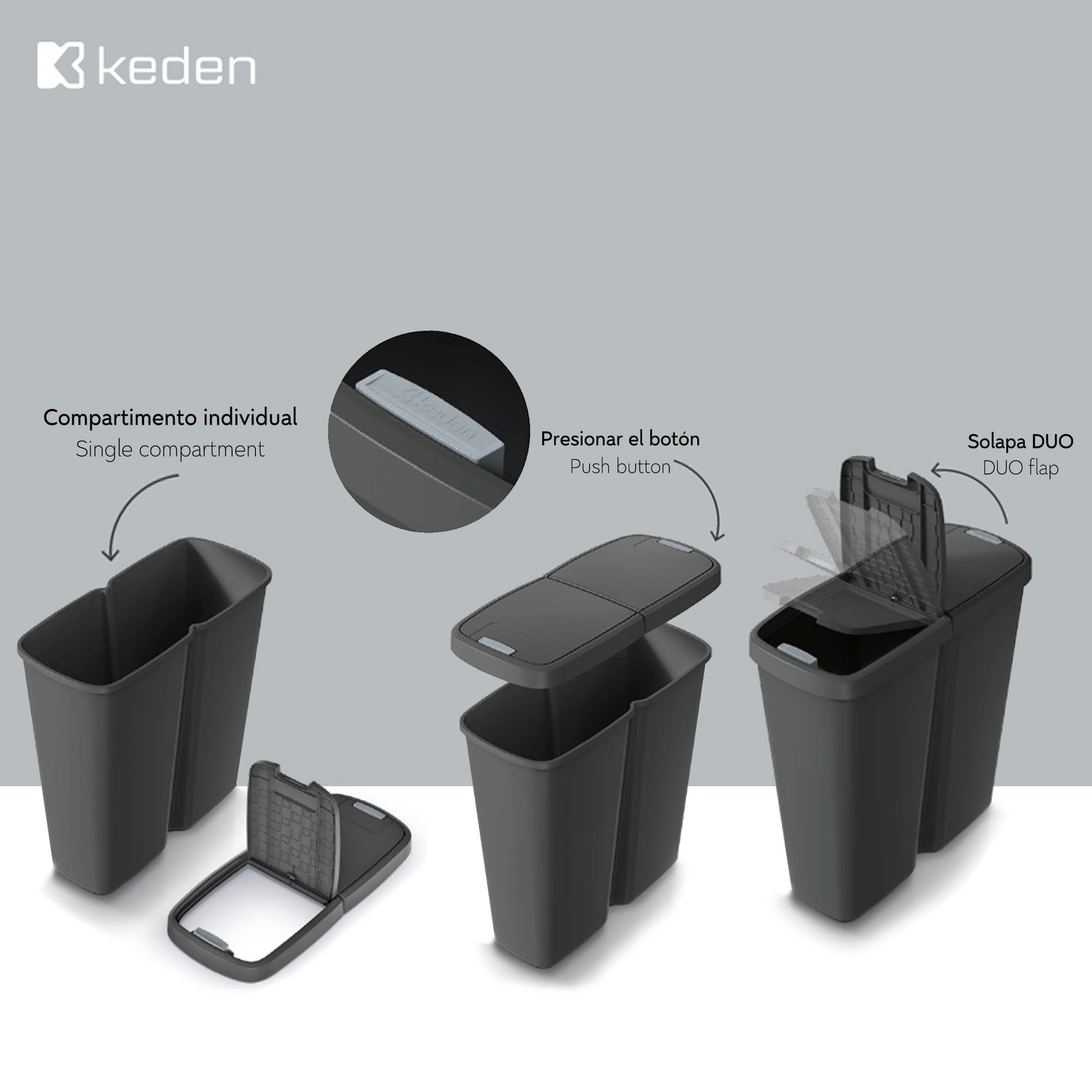 Papelera Con 2 Tapas Independientes De 45l Keden_2