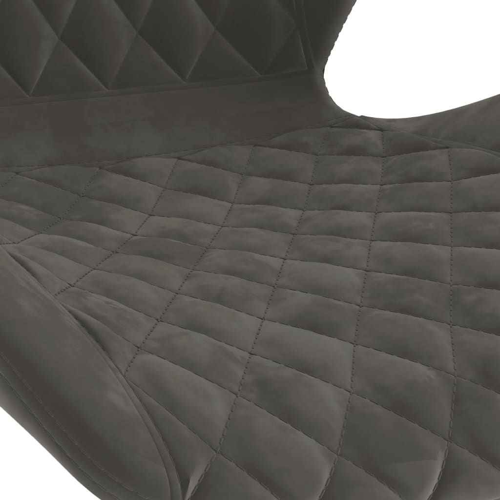 Taburetes De Cocina 2 Unidades Terciopelo Gris Oscuro_5