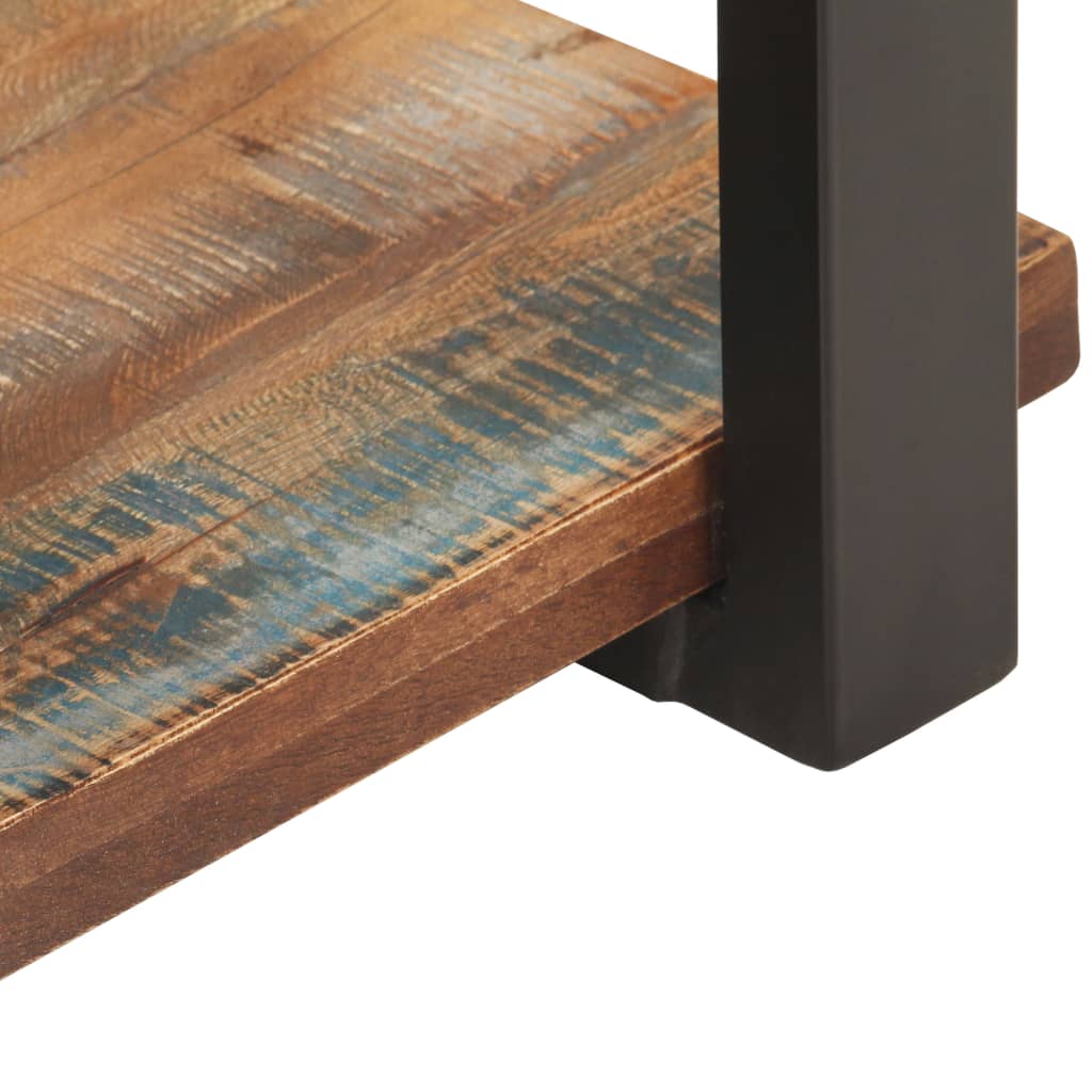 Mesita De Noche De Madera Maciza Reciclada 50x40x40 Cm_3