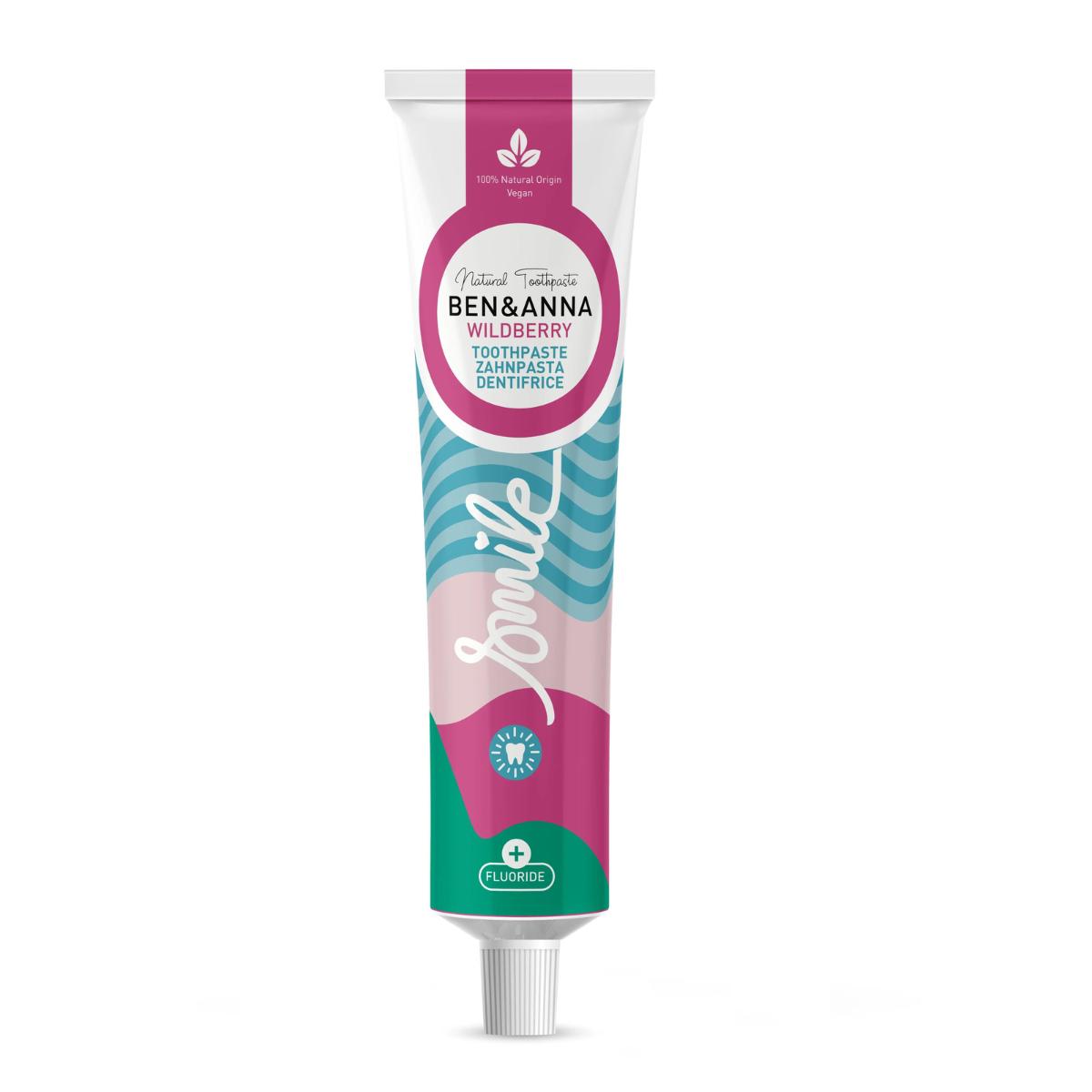 Dentífrico Baya silvestre con flúor Ben & Anna tubo 75 ml