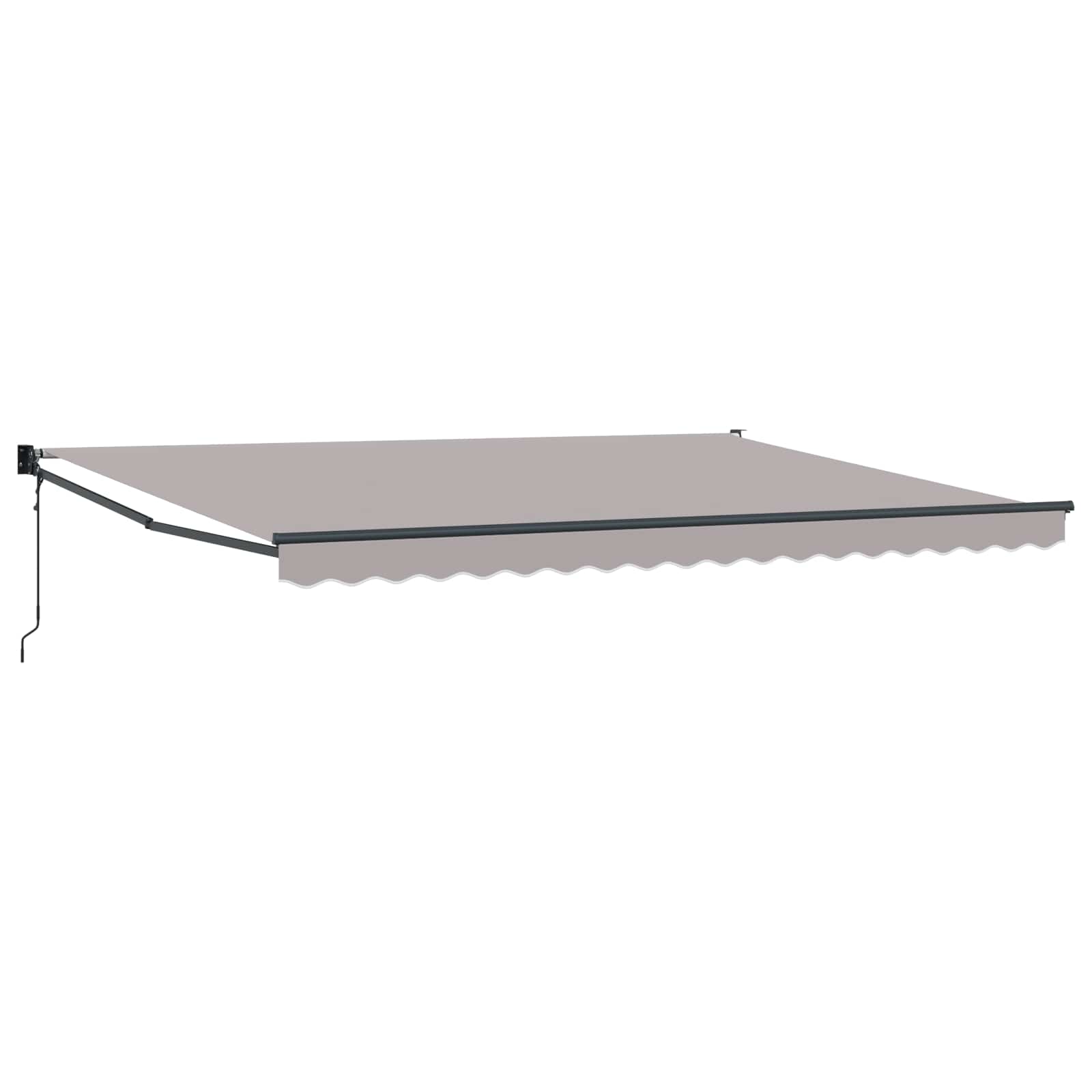 Toldo Retráctil Gris Claro 450 X 300 X 165 Cm Poliéster Y Metal_0