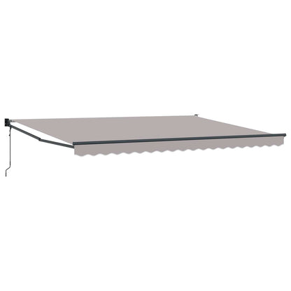 Toldo Retráctil Gris Claro 450 X 300 X 165 Cm Poliéster Y Metal_0
