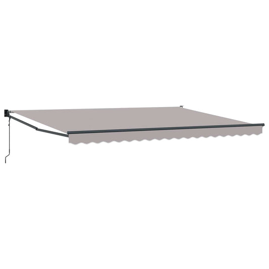 Toldo Retráctil Gris Claro 450 X 300 X 165 Cm Poliéster Y Metal_0