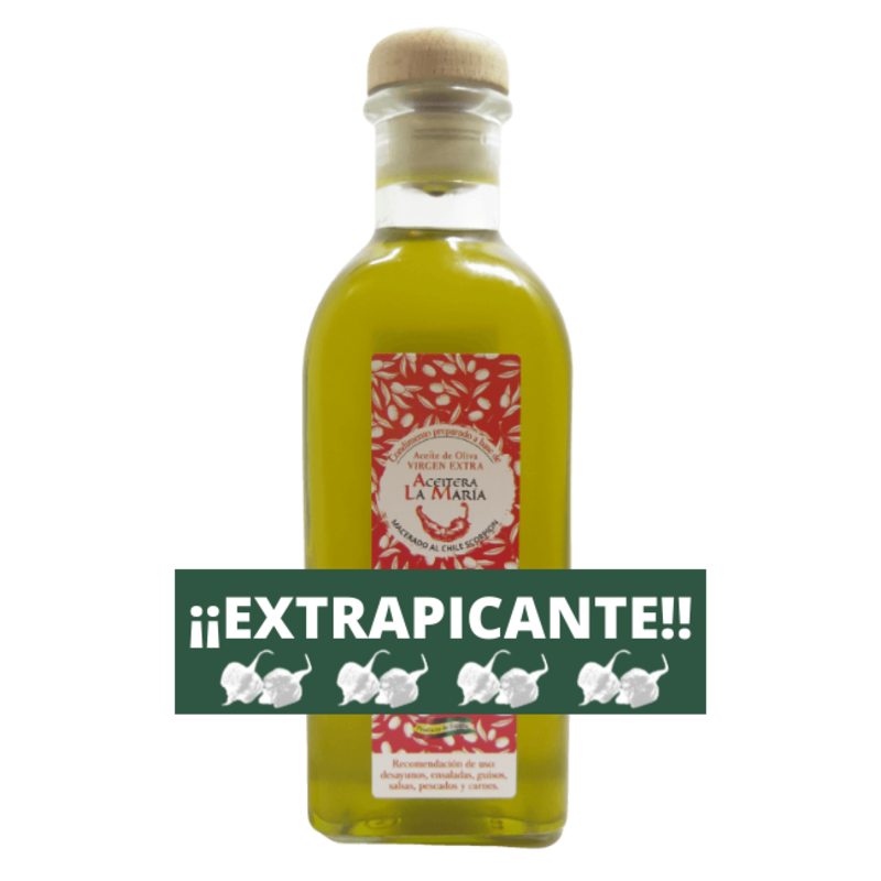 Aceite De Oliva Virgen Extra Macerado Al Chile Scorpion Extra Picante 50 Con Vertedor_0