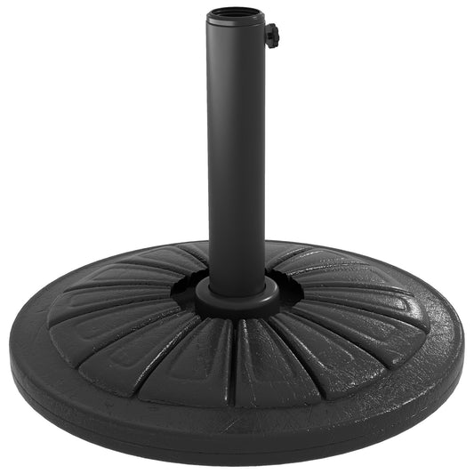 Outsunny Base De Sombrilla Redondo De Hdpe Peso 13 Kg Ø43x32 Cm Negro_0