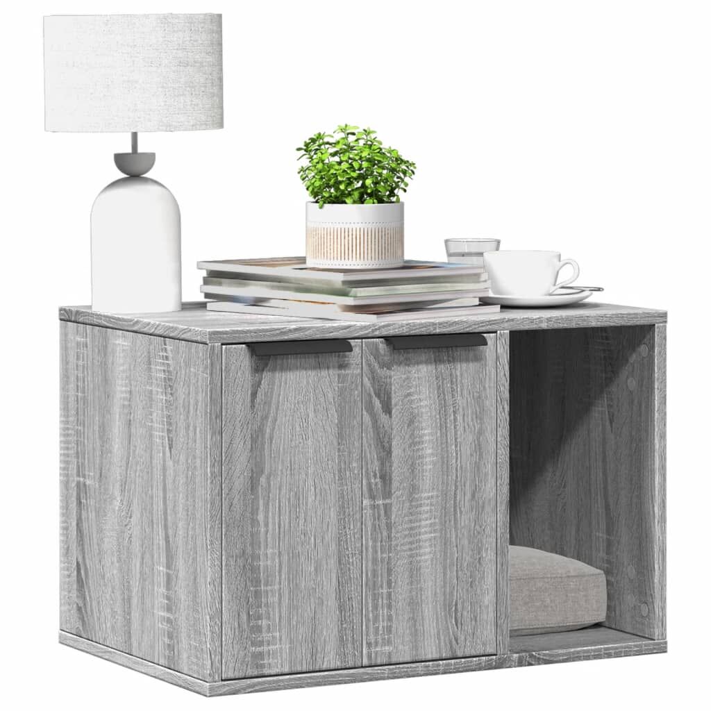 Vidaxl Mueble Arenero Para Gatos Madera Gris Sonoma 60x40x40 Cm_1