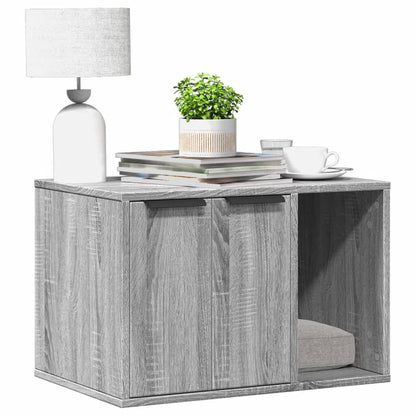 Vidaxl Mueble Arenero Para Gatos Madera Gris Sonoma 60x40x40 Cm_1