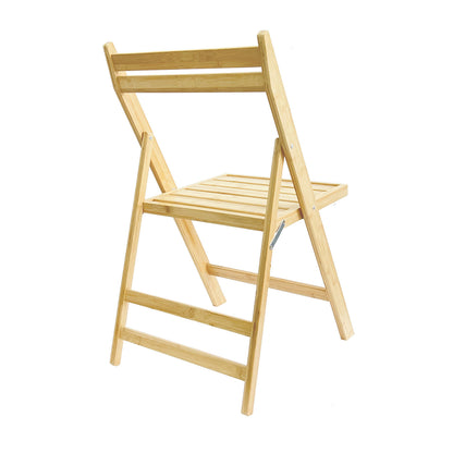 Pack 4 Sillas Plegables De Madera De Bambú 42.5x47.5x79cm O91_3