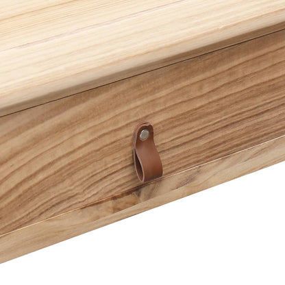 Mesa Consola De Madera Color Natural 90x30x77 Cm_4