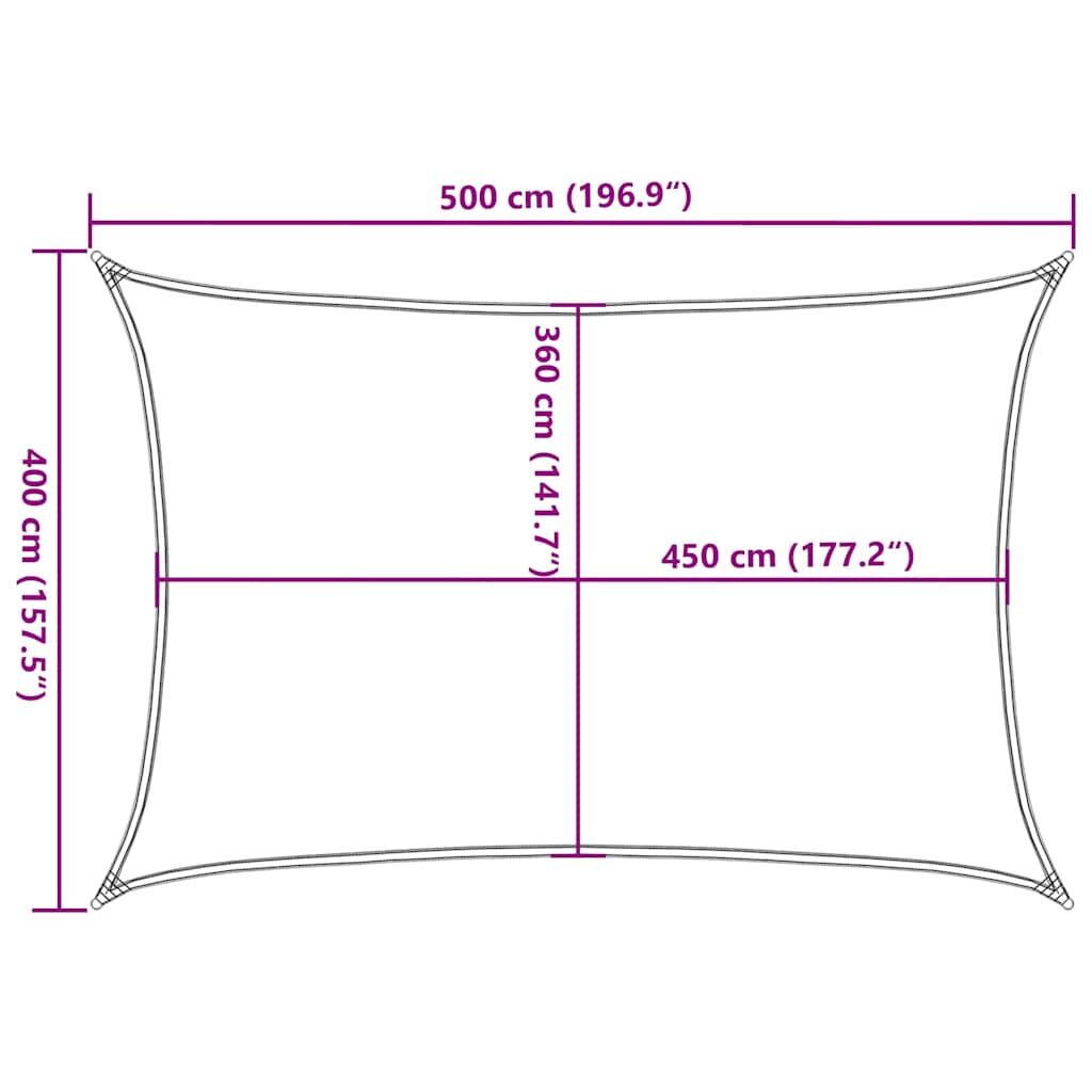 Vidaxl Toldo De Vela Rojo Hdpe 160 G/m² 4x5 M_2