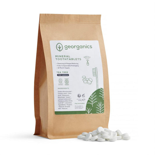 Pasta dental en pastilla árbol del té Georganics 720 unidades