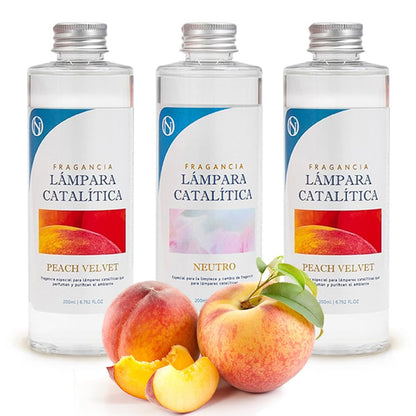 Pack 3x Fragancias Lámpara Catalítica 200ml: 2 Aroma Peach Velvet + Limpiador Neutro. Disfruta De Tu Aroma Favorito_0