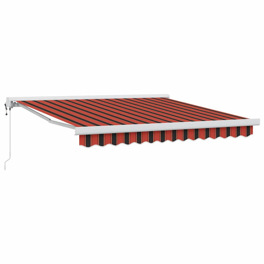 Toldo Retráctil Rojo Y Negro 350 X 250 X 165 Cm Tela Y Metal_0