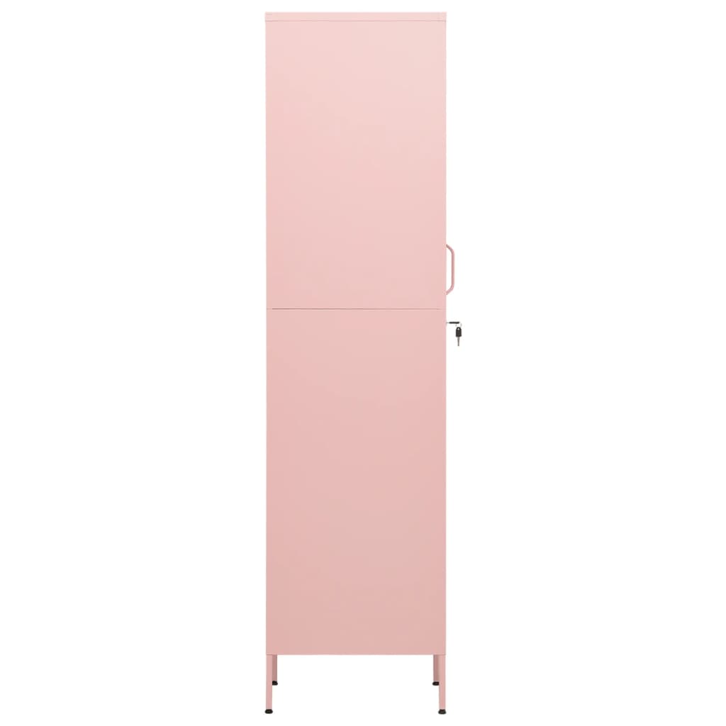 Armario Taquilla De Acero Rosa 35x46x180 Cm_3