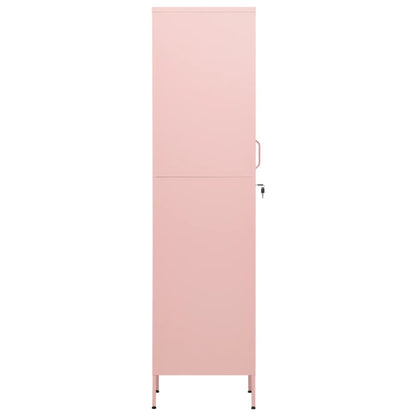 Armario Taquilla De Acero Rosa 35x46x180 Cm_3