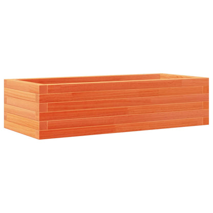 Jardinera De Madera Maciza Pino Marrón Cera 90x40x23 Cm_0