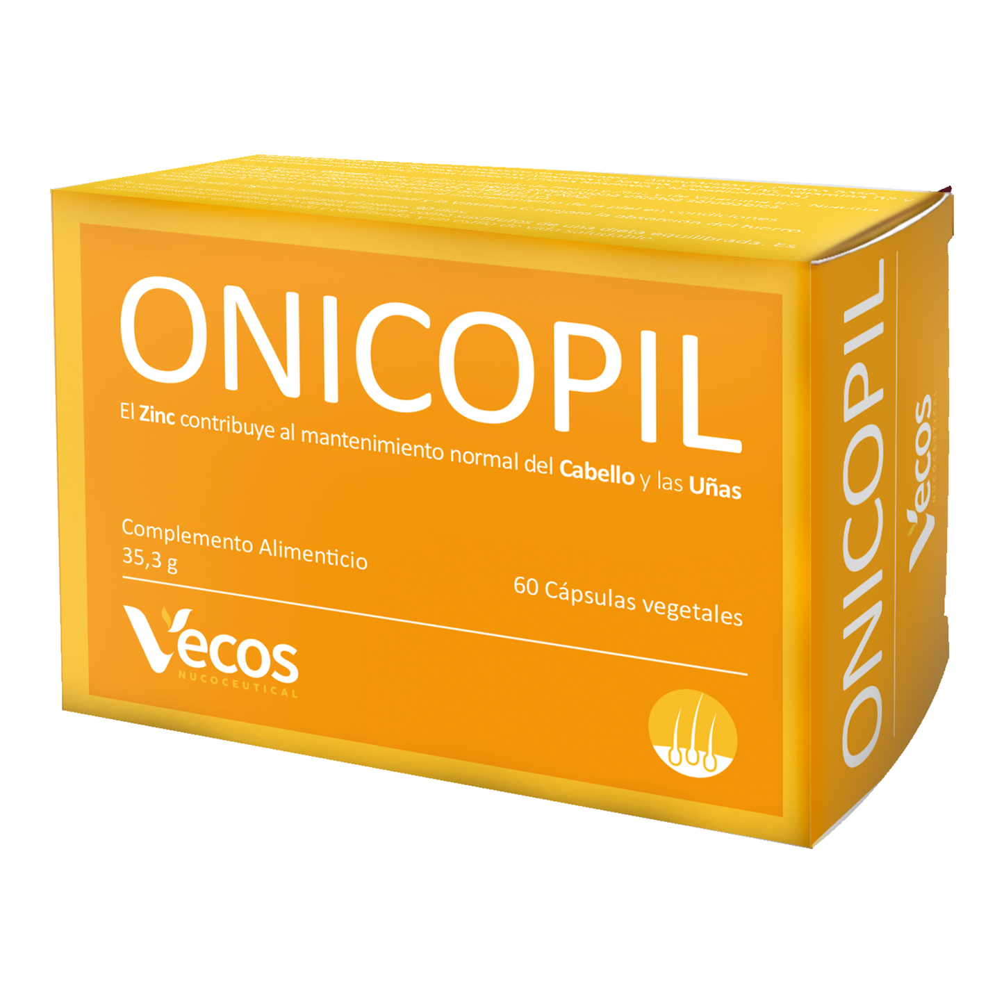 Onicopil Vecos 60 Cápsulas | Cabello, Piel Y Uñas | Biotina, Zinc Y Aminoácidos_0