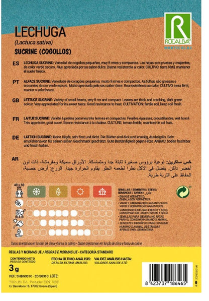 Semillas Lechuga Sucrine Cogollos 3g_1
