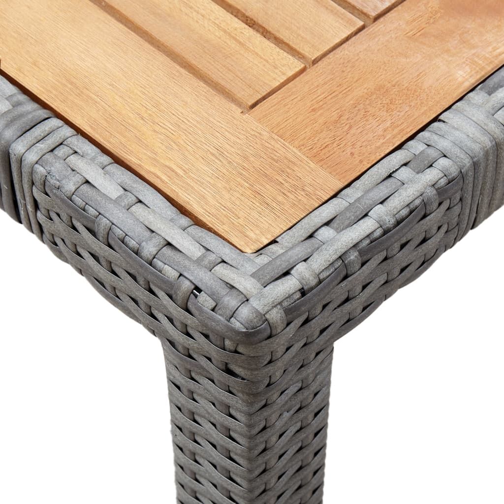 Vidaxl Set De Comedor Para Jardín 5 Pzas Cojines Ratán Sintético Gris_3