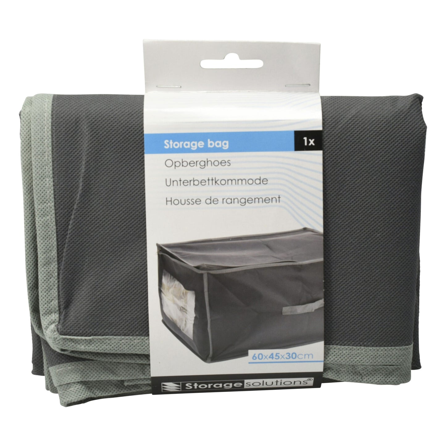 Well Home Funda Protectora Para Manta No Tejida De Alta Calidad En Gris Oscuro Con Ribete Gris Claro_0