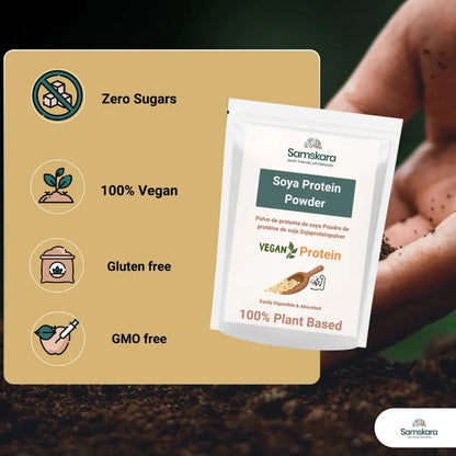 Proteína De Soja - 500g | Proteína Vegetal En Polvo Vegana Para Batidos Y Repostería, Sin Azúcares Añadidos, Sin Gluten_3