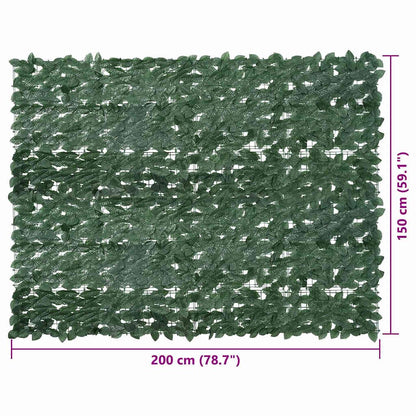 Vidaxl Pantalla De Balcón De Hojas Verde Oscuro 200x150 Cm_2