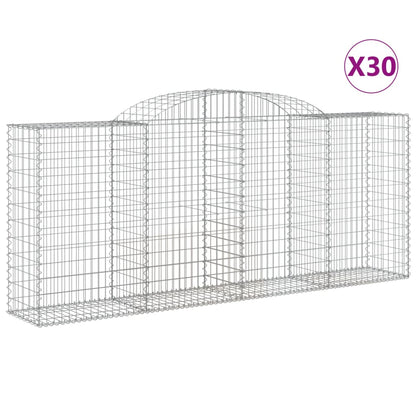 Cestas Gaviones 30 Uds Forma De Arco Hierro 300x50x120/140 Cm_0