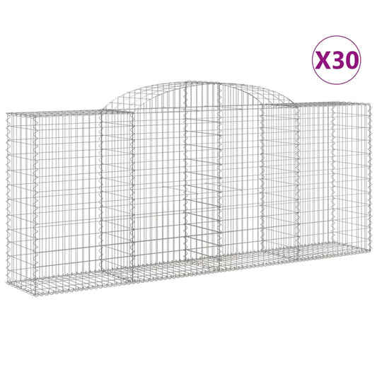 Cestas Gaviones 30 Uds Forma De Arco Hierro 300x50x120/140 Cm_0