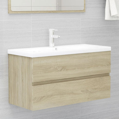 Mueble Con Lavabo Madera De Ingeniería Roble Sonoma_0