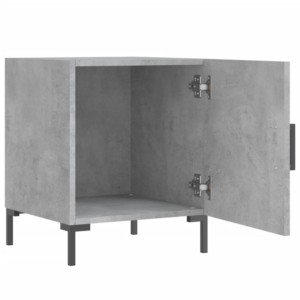 Mesitas Noche 2 Uds Madera Ingeniería Gris Hormigón 40x40x50 Cm_4