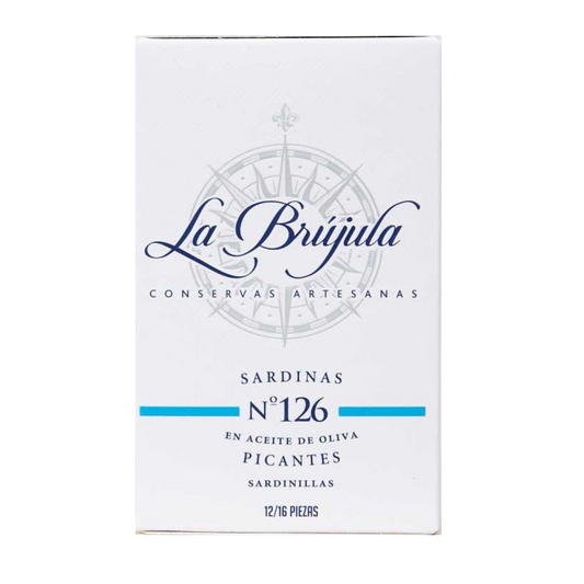Sardinas en aceite de oliva picante 12/16 La Brujula 115 g